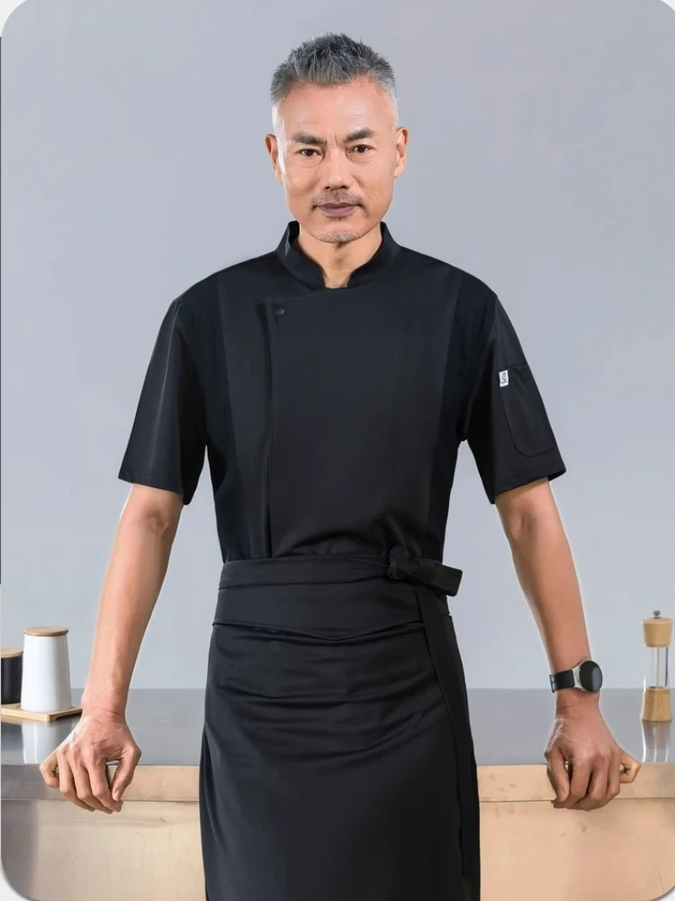 chef's Kitchen Jackets man Short Sleeve veste cuisine femme Restaurant Hotel catering service Summer cook clothing work Uniform