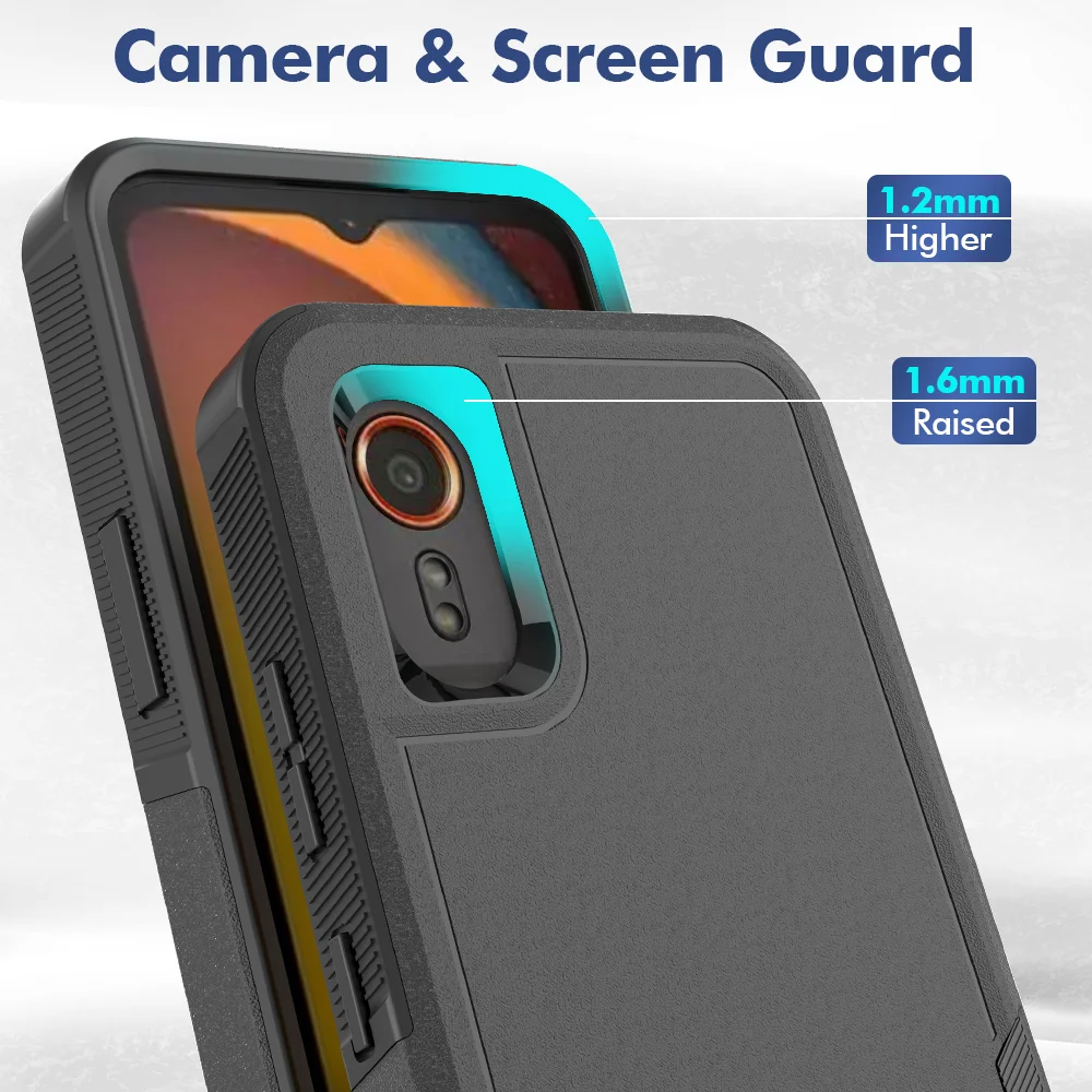 for Galaxy Xcover 7 Phone Case, Shockproof Hybrid Case Dual Layer Design Hard Cover for Samsung Galaxy Xcover 7 Cases