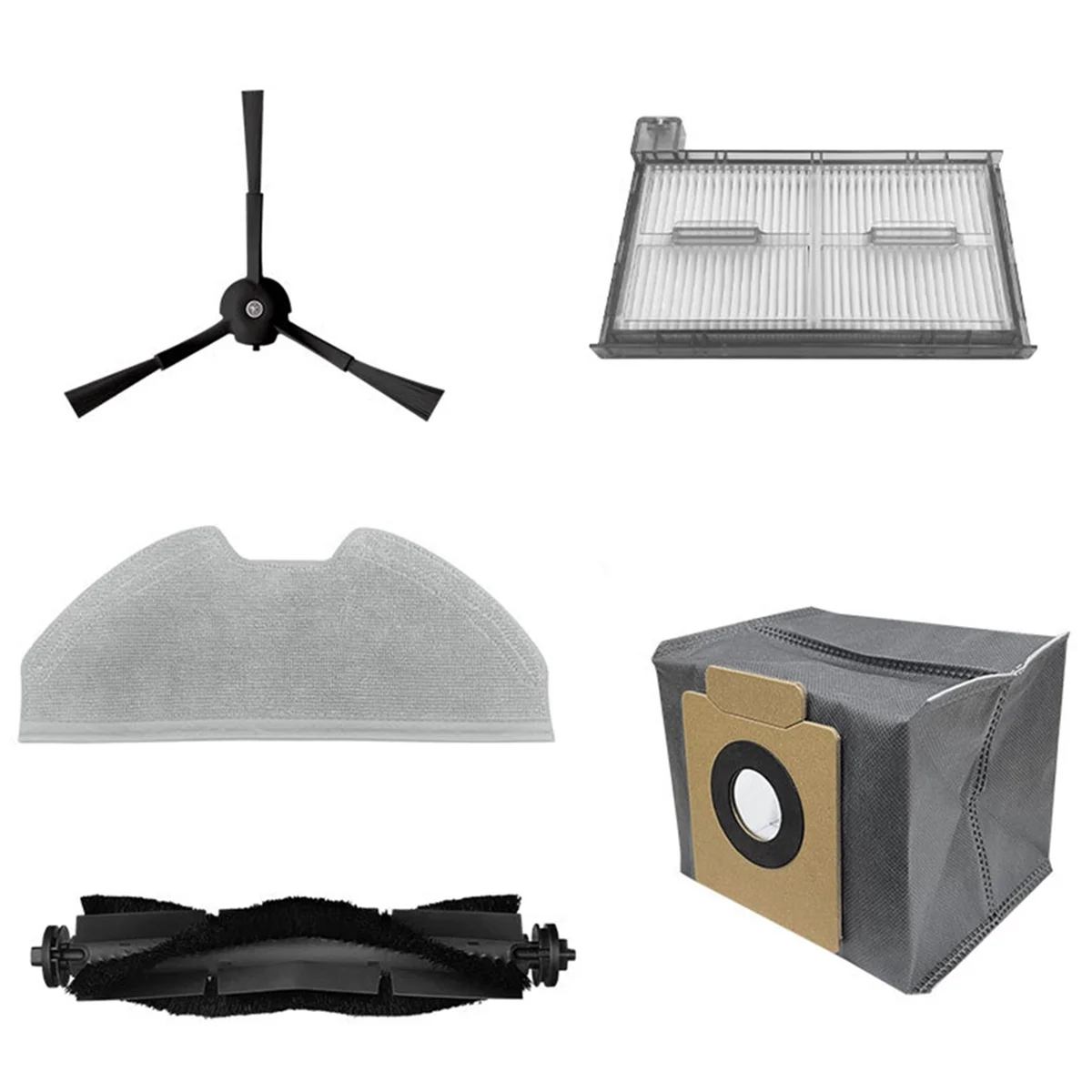 Spazzola laterale a rullo Filtro HEPA Sacchetto per la polvere in tessuto per mop per accessori di ricambio Eufy X8 Pro