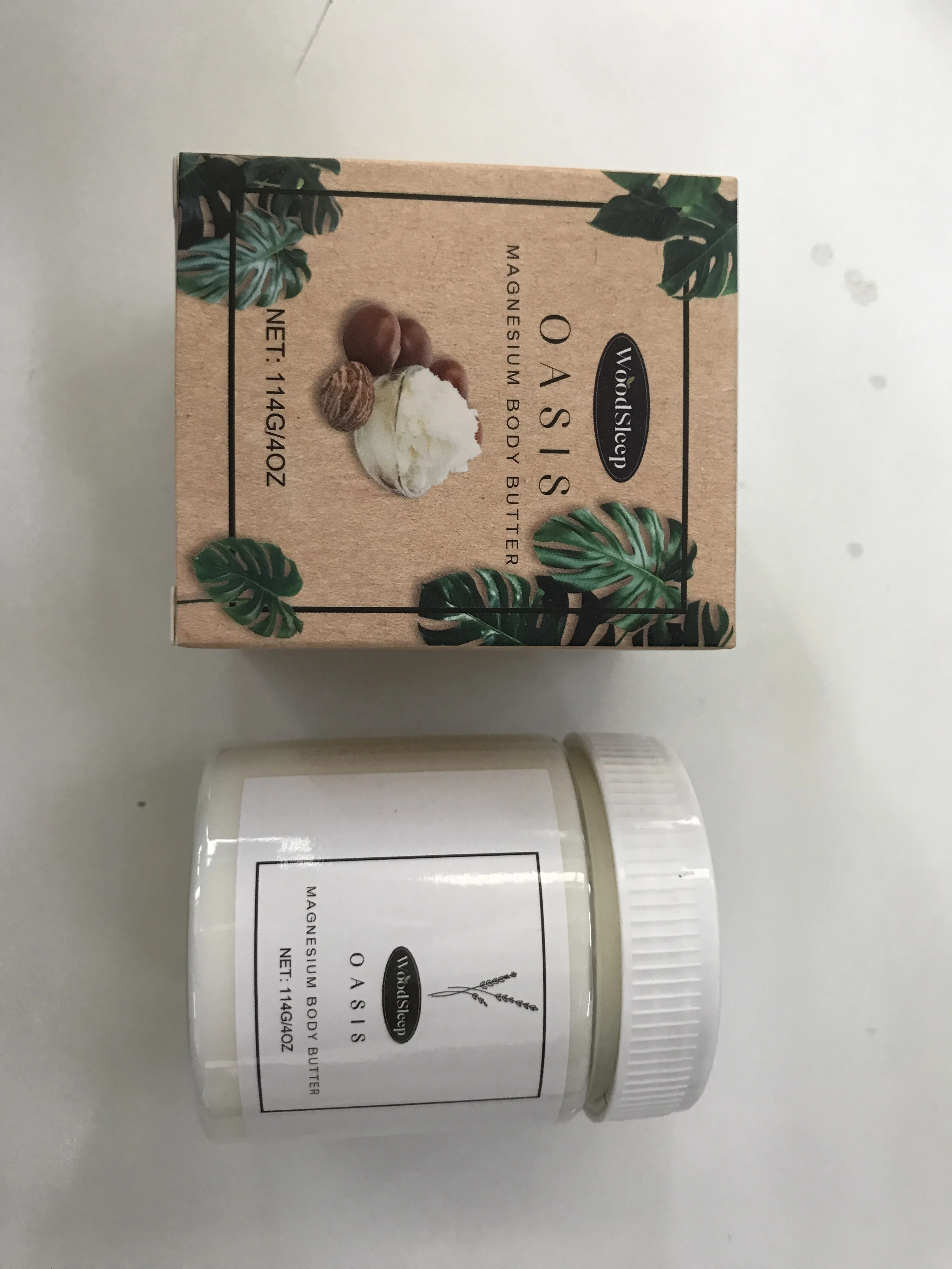 Magnesium Body Butter by WoodSleep – Deep Hydration & Muscle Relief, 114g/4oz – Natural Moisturizer with Magnesium