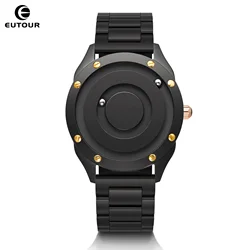 EUTOUR 2025 Unisex Couple's Watch Original Design Magnetic Glassless Ball Quartz Stainless Steel Strap Fashionable Accessory