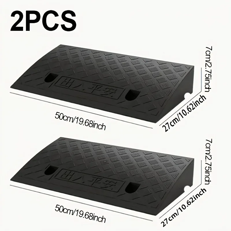 1/2pcs Car Wheel Driveway Ramp, Portable Non-Slip Tire Step for Curb, Porch, RV, Threshold Ramp, Automotive Accessory