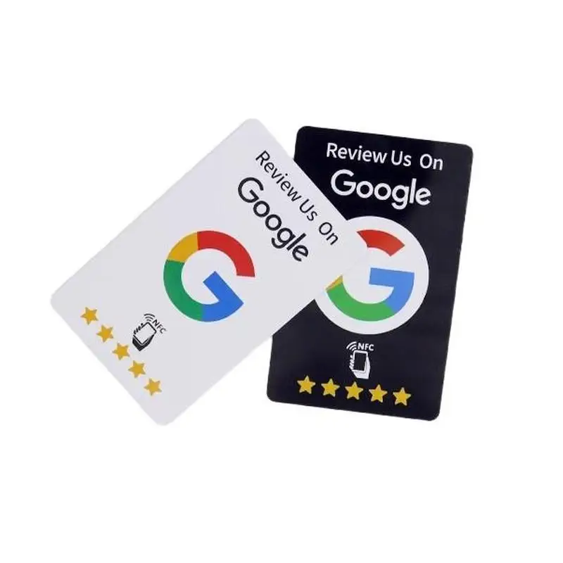 Boost Google Reviews!NTAG215 13.56MHz Reusable NFC Tap Card For Business Customer Feedback