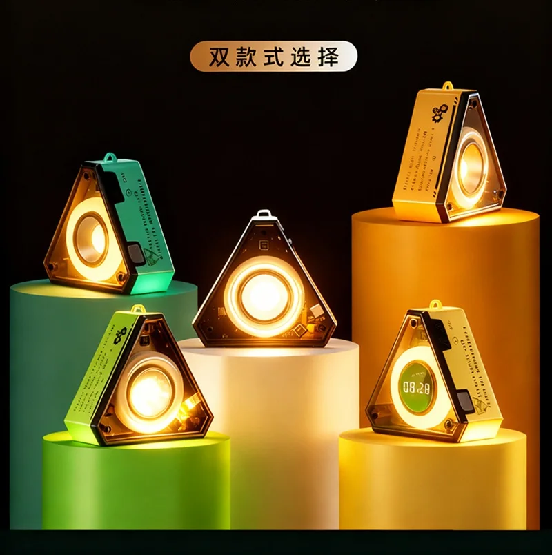 LED Multifunctional Clock Night Light COB Eye-Protection Desk Lamp Bedside Sleep Light Magnetic Car Repair Light Camping Light