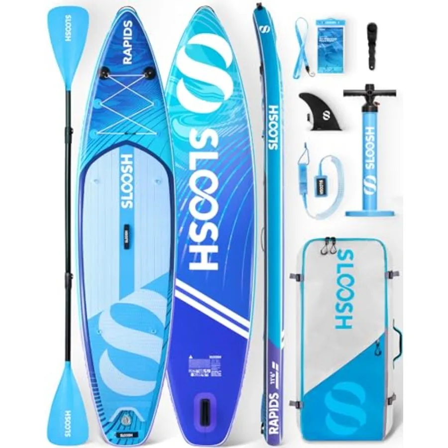 

Inflatable Stand Up Paddle Board 11'6 for youth adults PVC material blue ultra-light with non-slip EVA deck and premium accesso