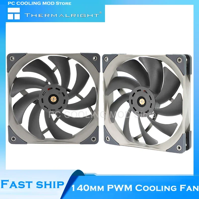 

Thermalright 140mm PWM Fan 4Pin Computer Case Cooling 12cm Mounting Hole 1800 RPM 92.5 CFM Super Air Volume Servo Level TL-C14X