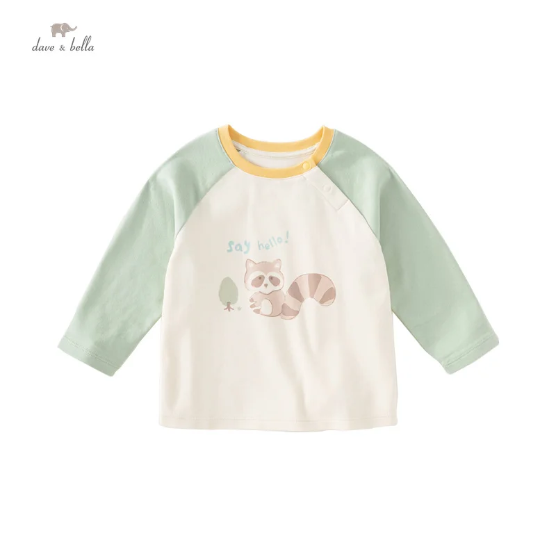Dave Bella Autumn Girl's Boy’s Baby T-Shirt Children Top Cotton Antibacterial Casual Cartoon Outdoor Party DB3236131