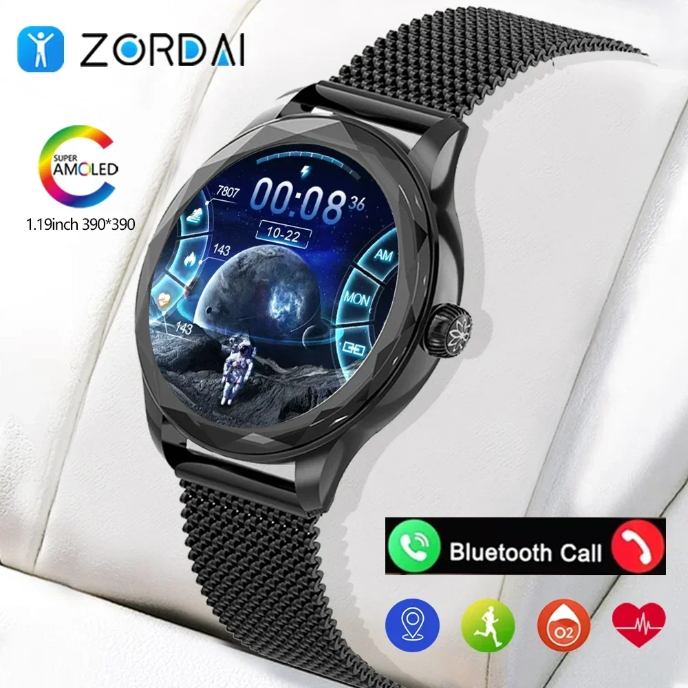 ZORDAI OD8 Fashion Luxury Bluetooth Call Smart Watch Women Diamonds Fitness Tracker Sports Mode Heart Rate Monitor Smartwatch