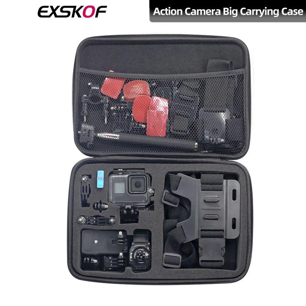 Action Camera Carrying Case Protective Storage Bag For GoPro Hero 13 12 11 10 9 DJI Action 5 4 3 AKASO Action Camera Accessories