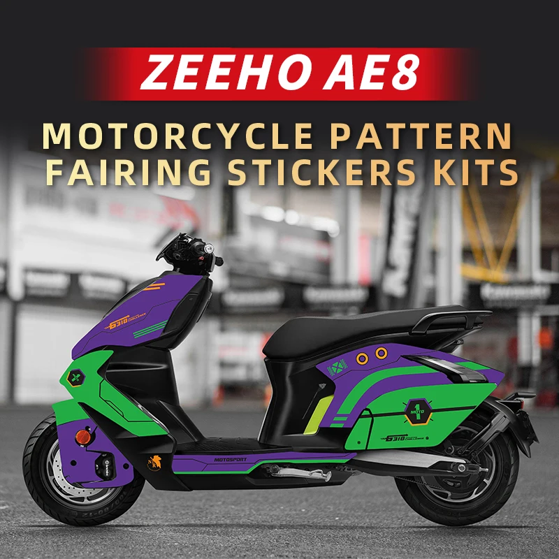 

Pattern Printing Stickers Kits for Motorcycle Protection and Decoration, Used for CFMOTO ZEEHO AE8 AE8+ AE8S+ , Various Styles