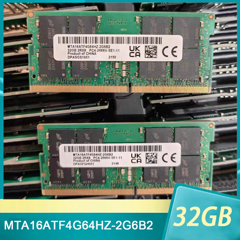 Piezas para estación de trabajo de ordenador portátil, memoria para MT 32G 2RX8 PC4-2666V-S 2666 DDR4 MTA16ATF4G64HZ-2G6B2 32GB, 1 unidad