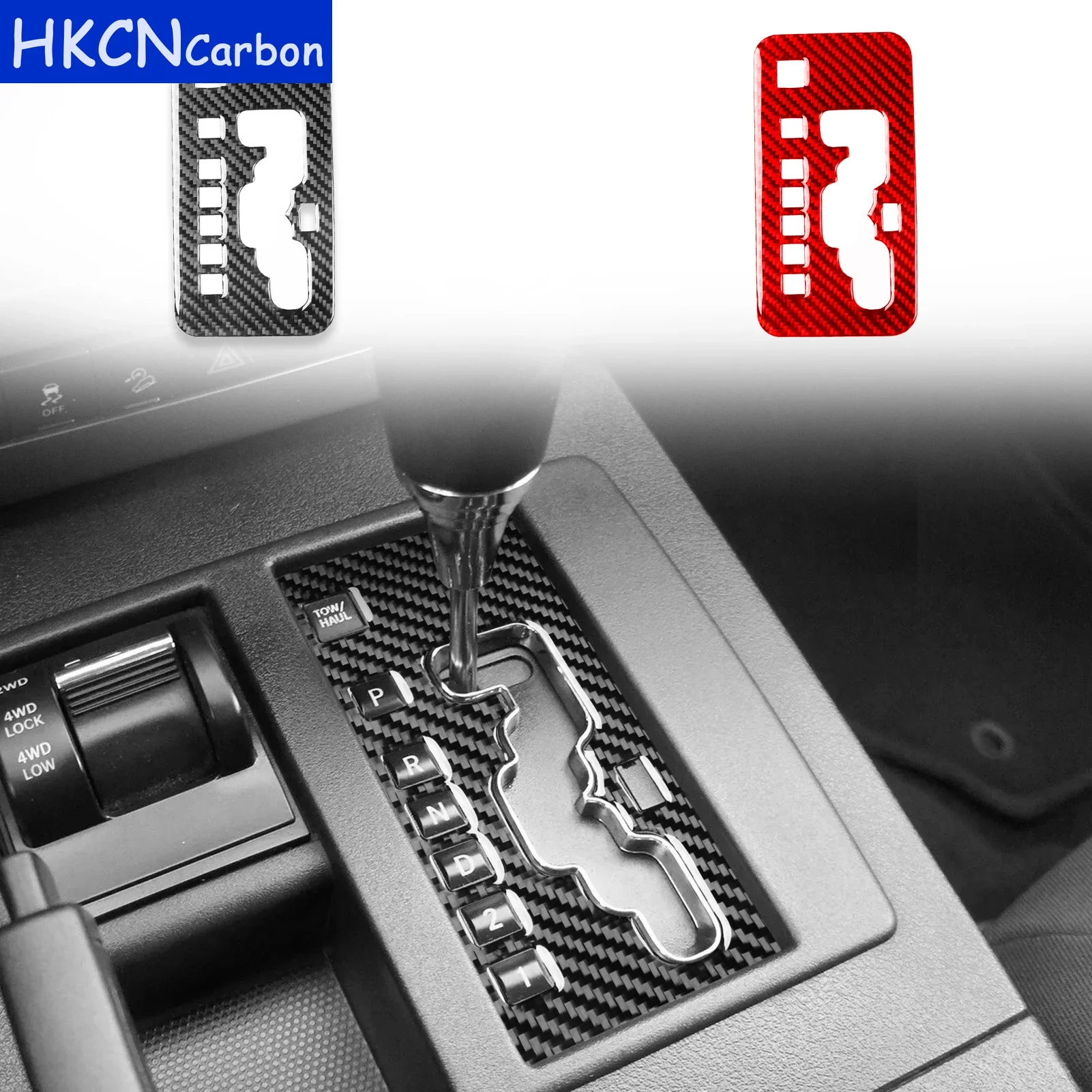 For Jeep Liberty 2008—2012 Carbon Fiber Car Accessories Gear Shift Box Panel Cover Trim Sticker Interior Modification