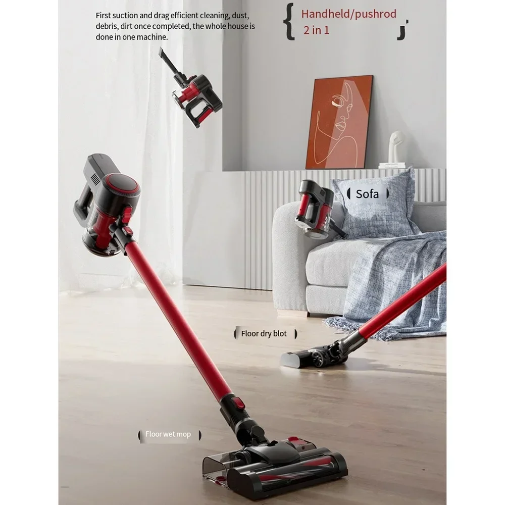 Cordless Vacuum Cleaner, Powerful Wireless Handheld Vacuum Cleaner, 12000Pa Rechargeable, Multi Cyclone Vacuum for Home Floor