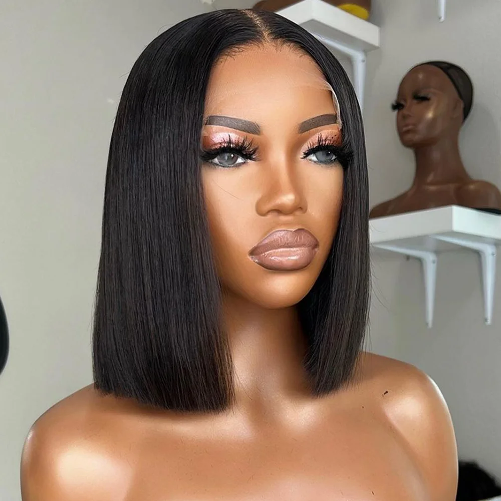 Straight Bob Wig Lace Front Human Hair Wigs For Women HD Transparent 13X4 Lace Frontal Wig NO Glue Wig Human Hair