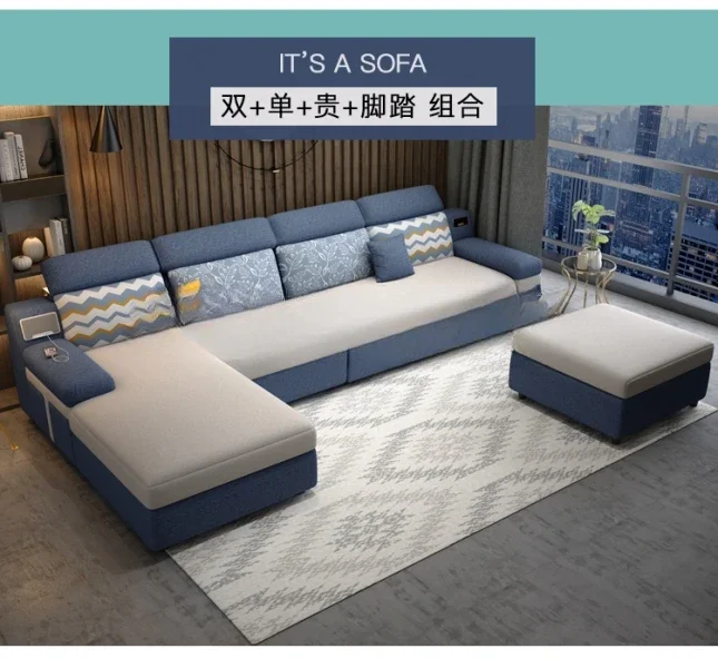 Smart Sofa Bed Fabric Functional Sleeper Couch Convertible Sofas Bed Big Sofas Cama Nordic Salon with Bluetooth Audio,USB C