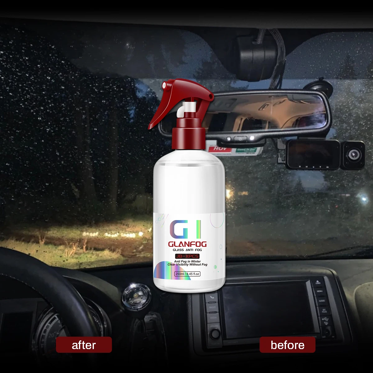 الزجاج مكافحة الضباب رذاذ مكافحة الضباب طلاء وكيل مزيل الضباب السيارات ويندوز شاشات مرآة الزجاج الأمامي طارد المياه إزالة الضباب G1 #5