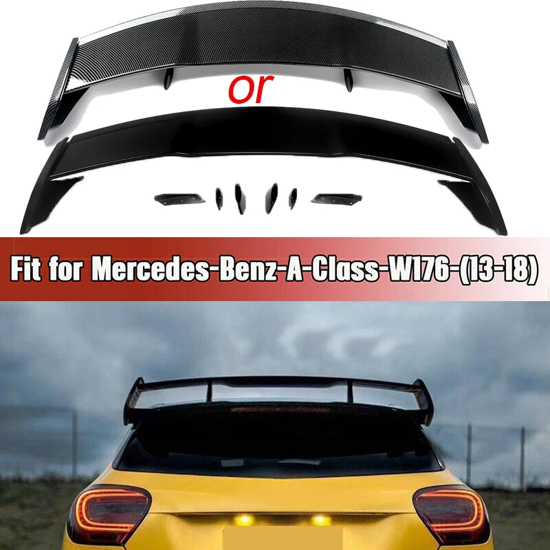 Spoiler posteriore superiore per tetto bagagliaio stile A45 per Mercedes Benz Classe A W176 2013-2018, splitter, alettone, labbro, kit carrozzeria, tuning esterno, ABS