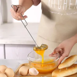 Hand Whisk Baking Tools Spring Stainless Steel Bubbler Household Egg Whisk Hand Whipped Cream Kitchen Gadgets and Accessories