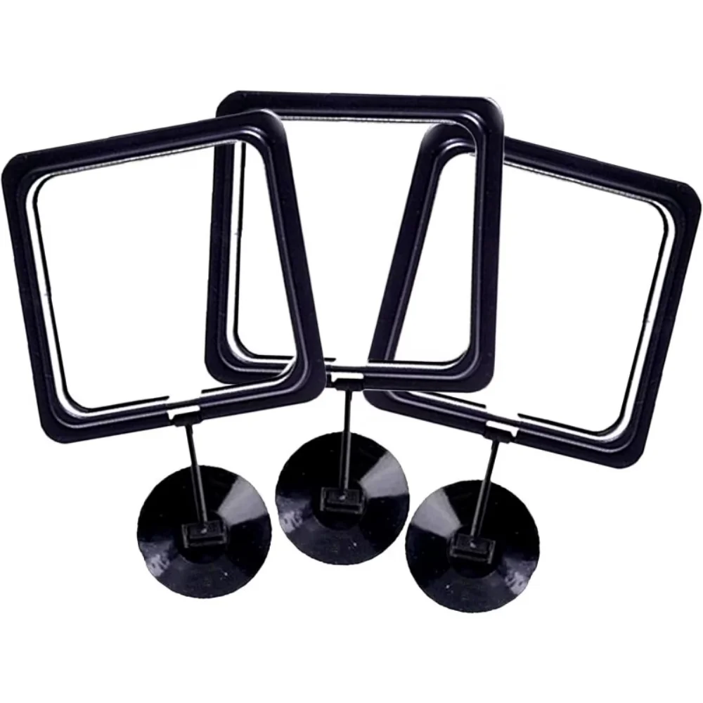 3 Plastic Fish Tank Feeding Rings, Suitable for Guppies and Goldfish Floating Fish Food Dispensers It Features a Suction Cup and Adjustable Feeding Device to Prevent Food from Flowing into the Filter.
