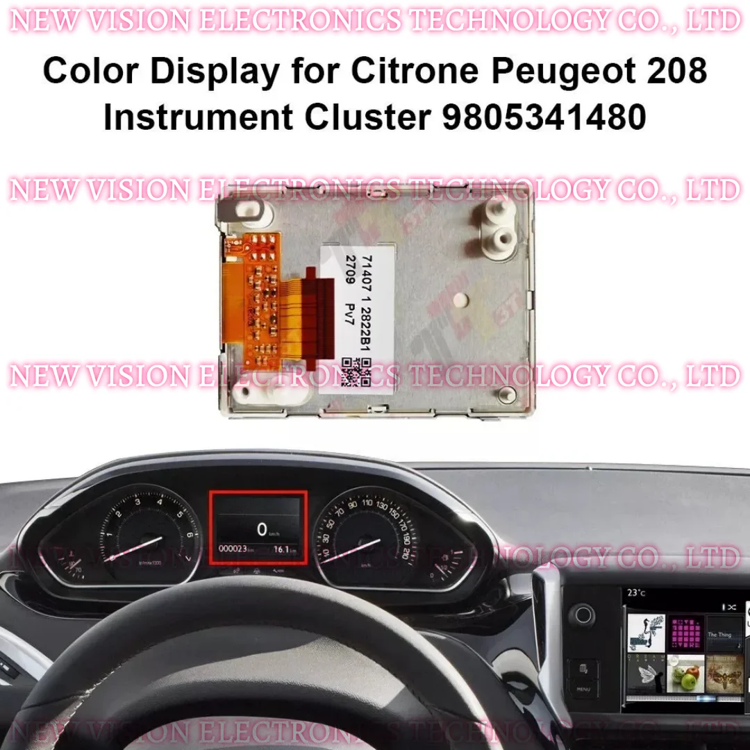 

Color Display for 2013 2014 2015 2016 2017 Peugeot 208 2008 Instrument Cluster LCD Screen OEM