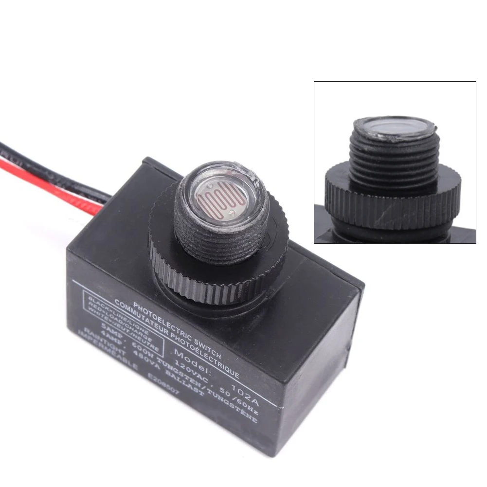 

2Pcs Light Control Switch Sensors Light Controller 120VAC AWG#18, AWM3321 For Channel Lighting Automatic Light-Control Switch