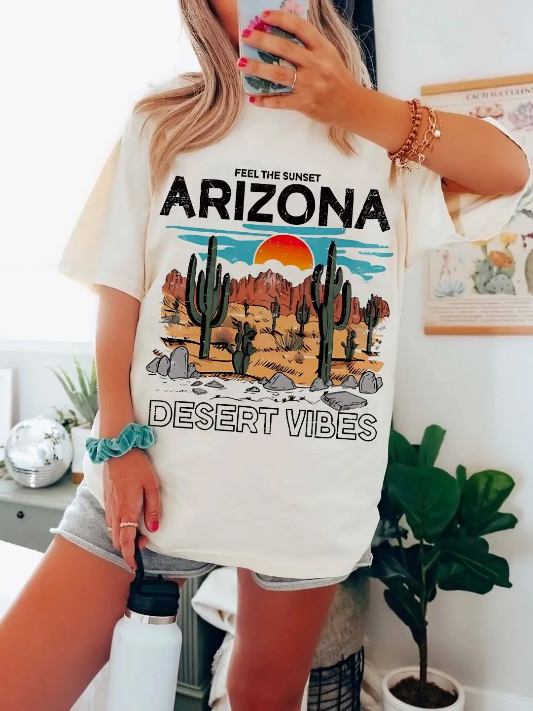 Arizona Scenery Printed Womens T-Shirt Harajuku Personality Tshirt Fashion Casual Clothing Breathable Summer T Shirts