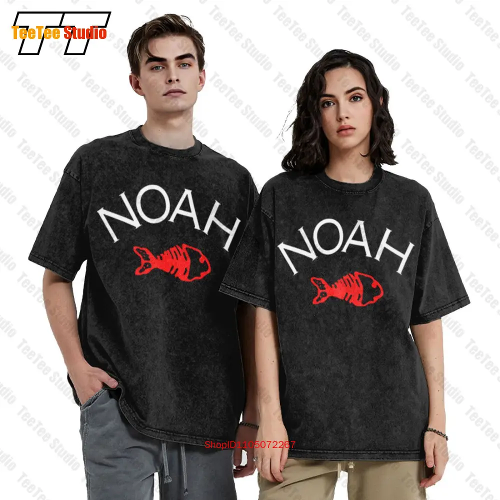 

Футболка Noah Ny Fishbone Core с принтом логотипа Crew Ss19 большого размера YJTN