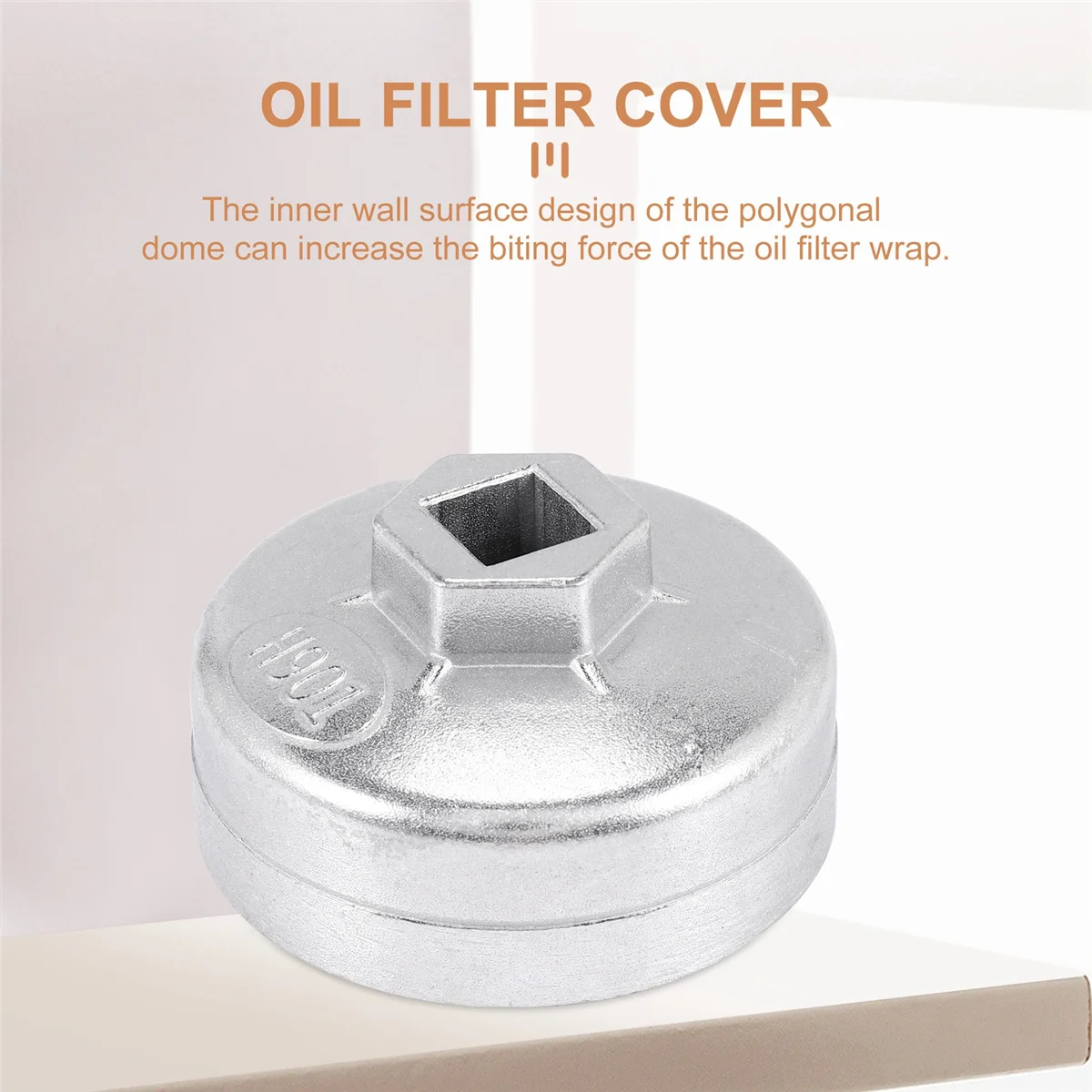 Llave de filtro de aceite de 14 flautas, herramientas de filtro de aceite de accionamiento cuadrado de 901 pulgadas, llave de tubo de filtro, herramienta de mano, 1/2