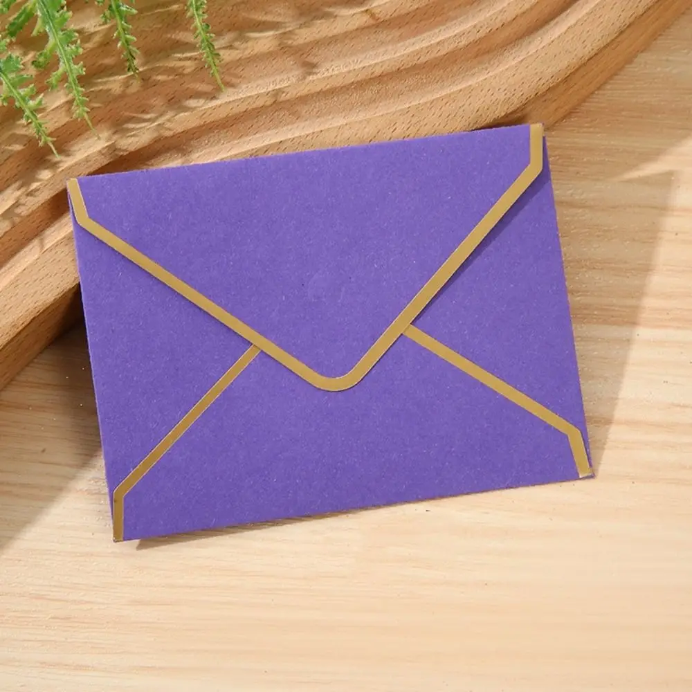 

10pcs Vintage Gold Stamping Envelopes Bronzed Seal Invitation Card Decoration Envelope Set Romantic High Grade