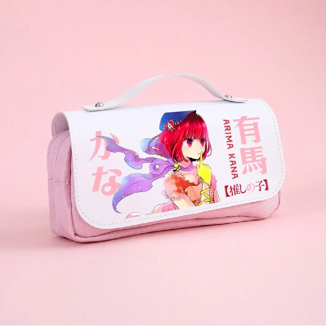 Oshi No Ko Anime Fashion Messenger Pencil Case Large-Capacity Storage Bag Stationery Box Lolita Gift