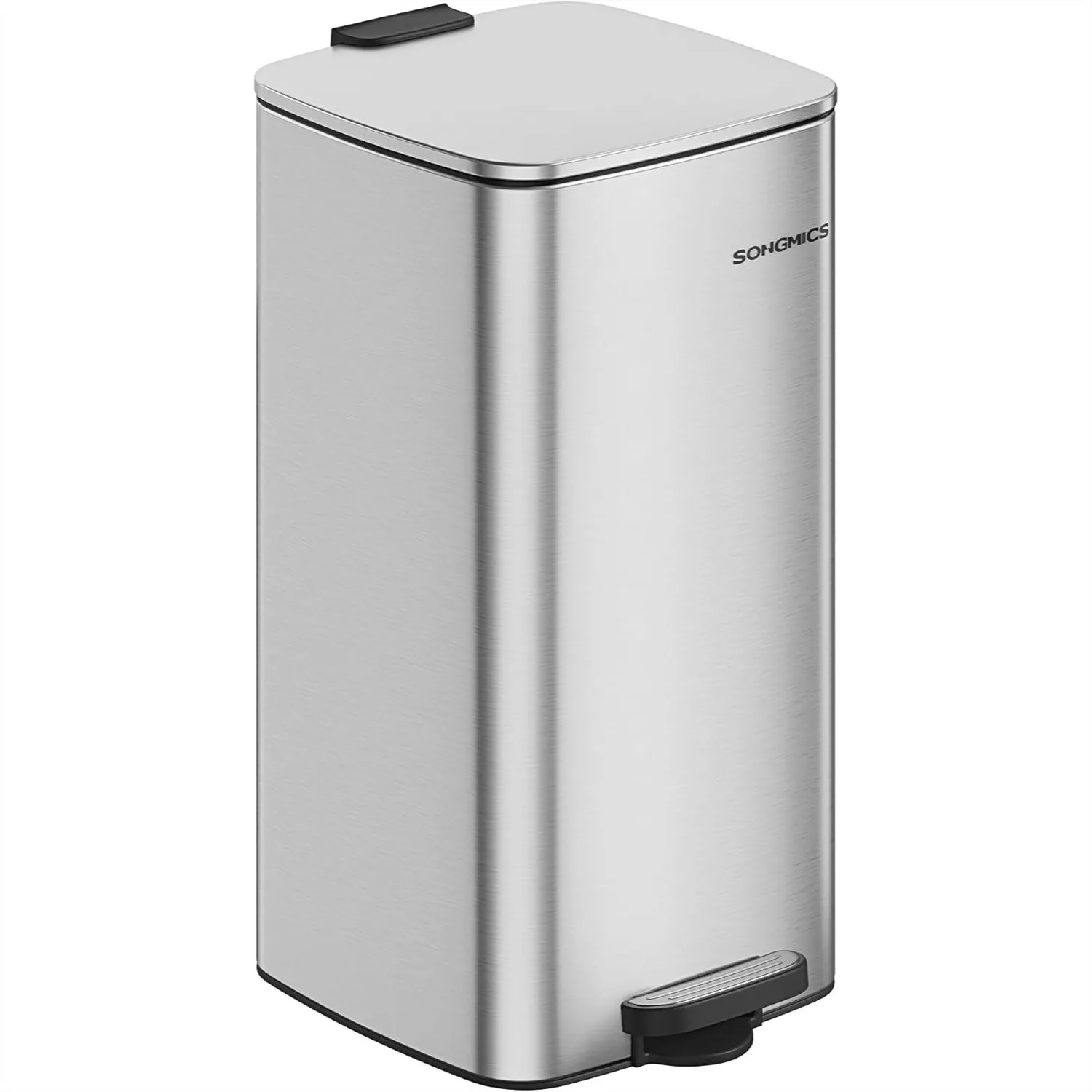 

Kitchen Trash Can, 8-Gallon Stainless Steel Garbage Bin with Soft Close Lid and Inner Bucket, Compact Design for Space Saving