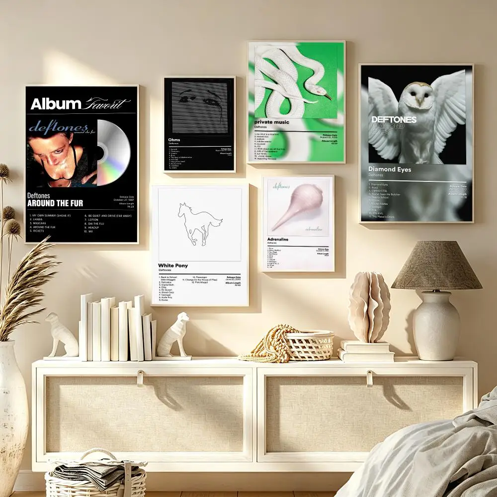 Band D-Deftones Around the Fur Poster Trendy Aesthetic Wall Art high-end Bedroom Home Cafe library Decor
