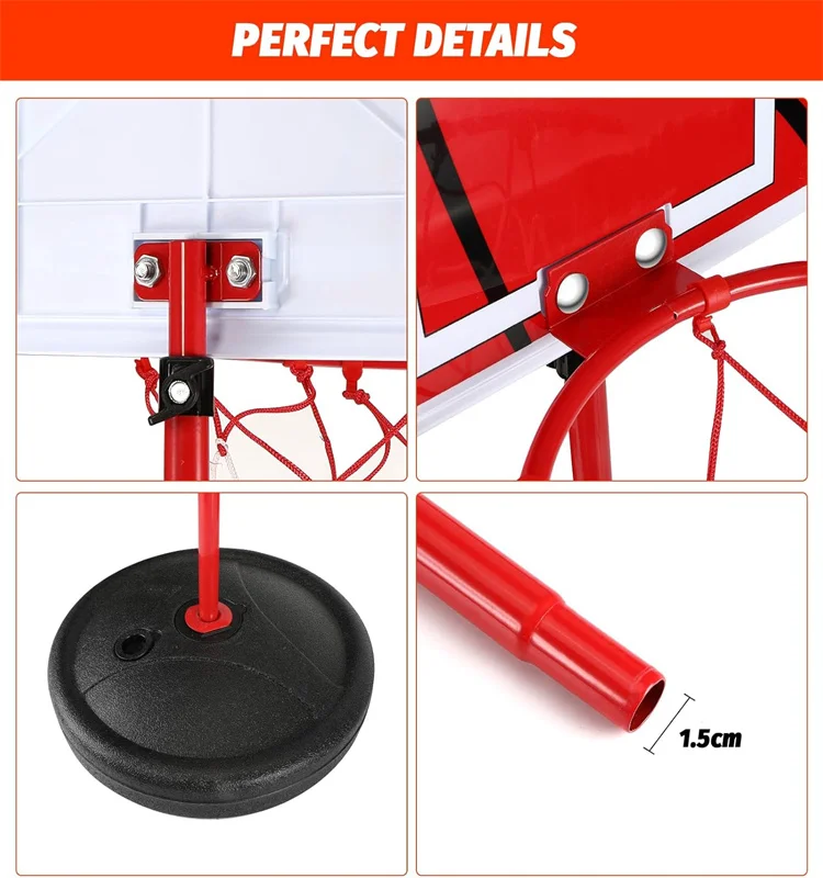 Outdoor Christmas Birthday Gifts Goal  Portable Basketball Stand Adjustable Height Kids Basketball Hoop