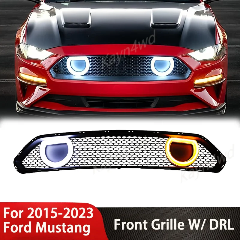 Off Road Exterior Accessories Mach1 Style Grille With W/DRL Front Bumper Racing Grills For Ford Mustang 2015-2023 GT EcoBoost