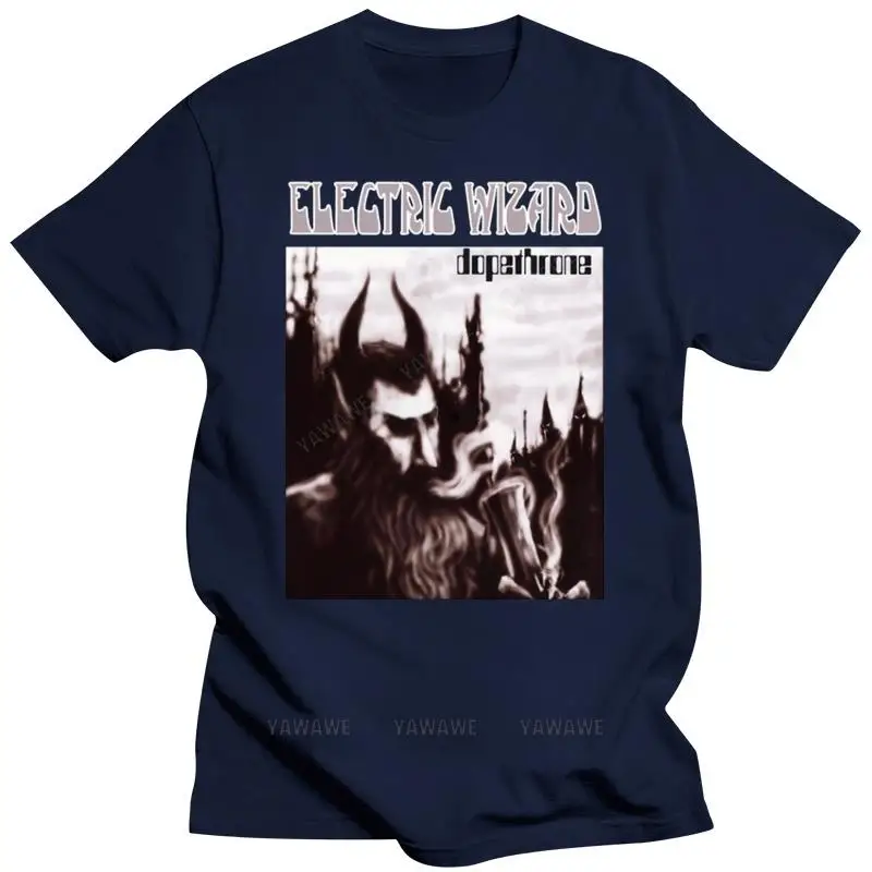 New fashion brand teeshirt Electric Wizard T Shirt Dopethrone Tops Summer Cool Funny T Shirt 030952 male short sleeve black top