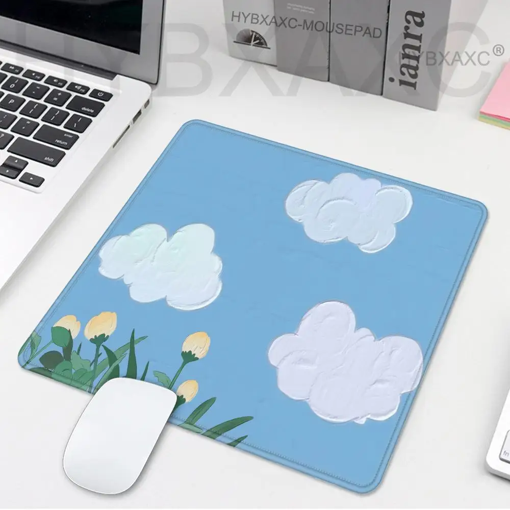 HYBXAXC Oil Painting Style Illustration Small Mouse Pad Gaming Laptops Mousepad Carpet Keyboard Mat Desk Protector Pads 32x28CM