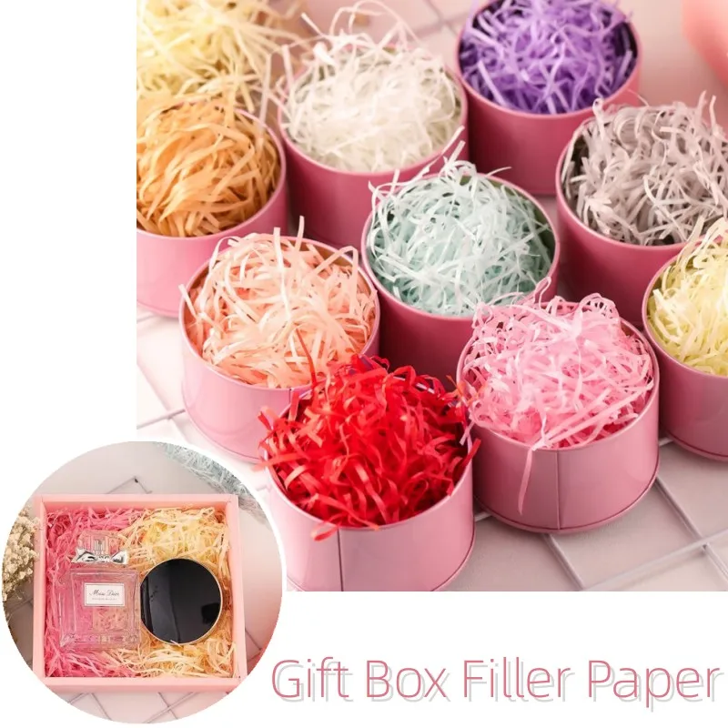 Colorful Shredded Crumpled Paper Candy Box Filling Material DIY Wedding Gifts Home Decoration Party Gift Wrap Filling Material