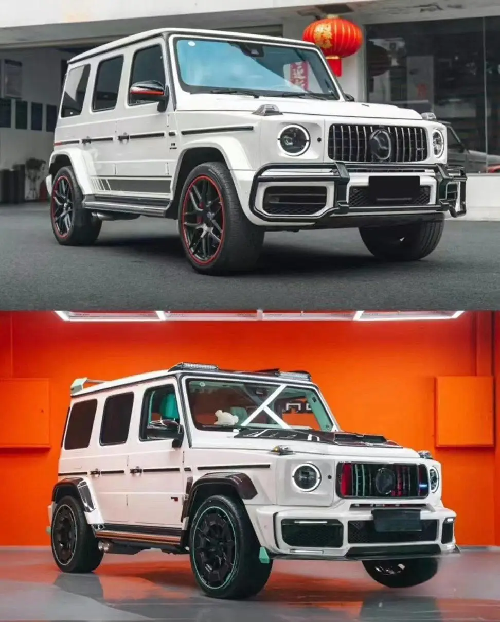 Para mercedes benz g-class widebody kit de fibra de carbono para brabu foguete g900 estilo w464 g63 classe g500 g800 para amg bodykit