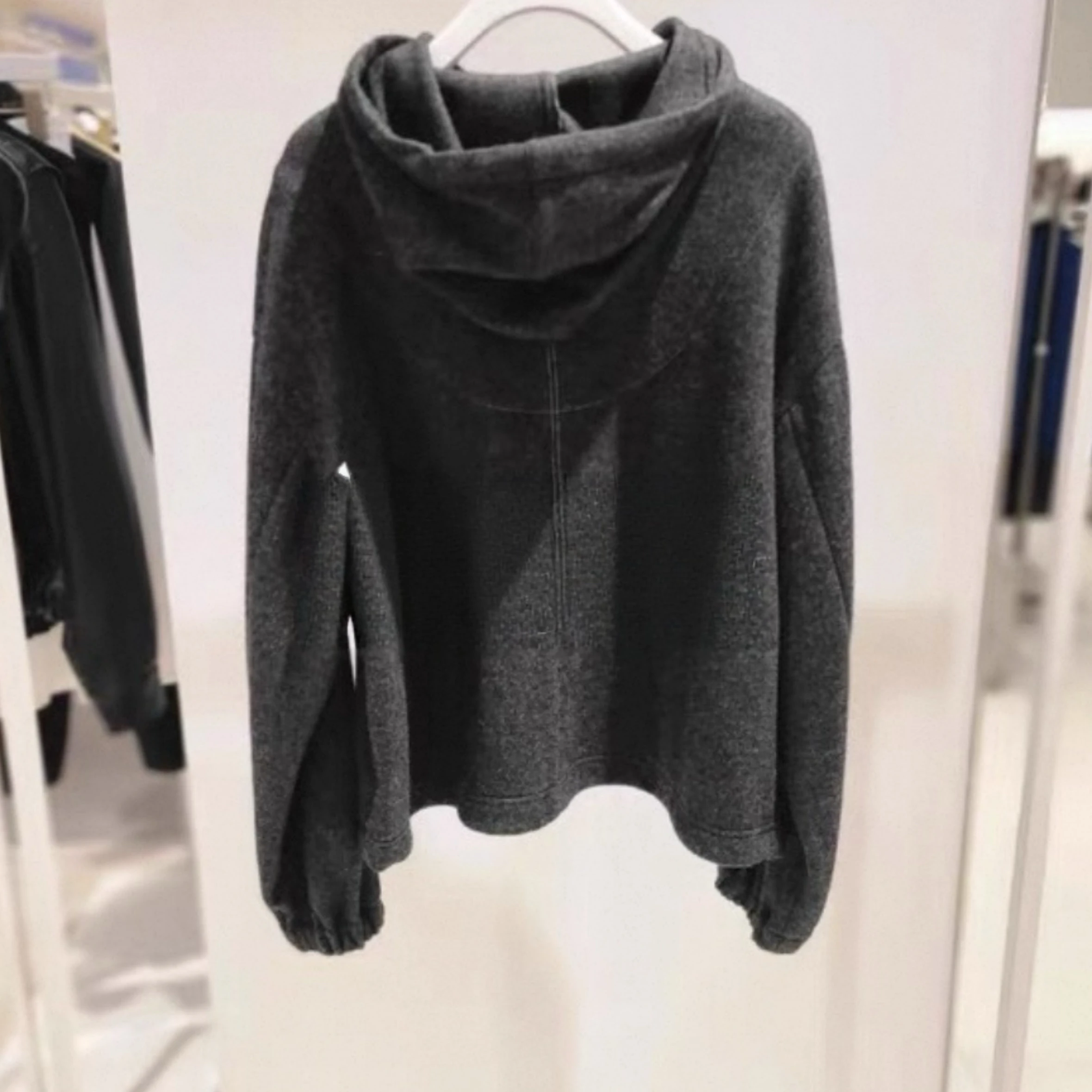 Lemon Cheese Thiened Wollen Hoodie Jaet Casual Veelzijdig f Rits Sle Pendelen Wind voor Dames Wintercollectie