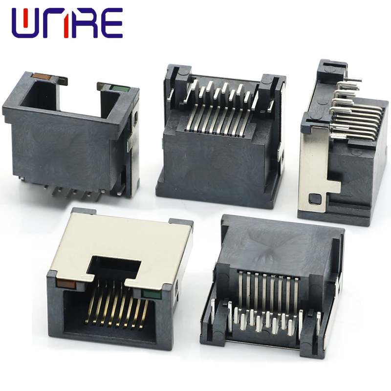 RJ Sinking Plate Ultra-thin 9.9H With Light And Shell With Shielded Network Socket Connector Interface