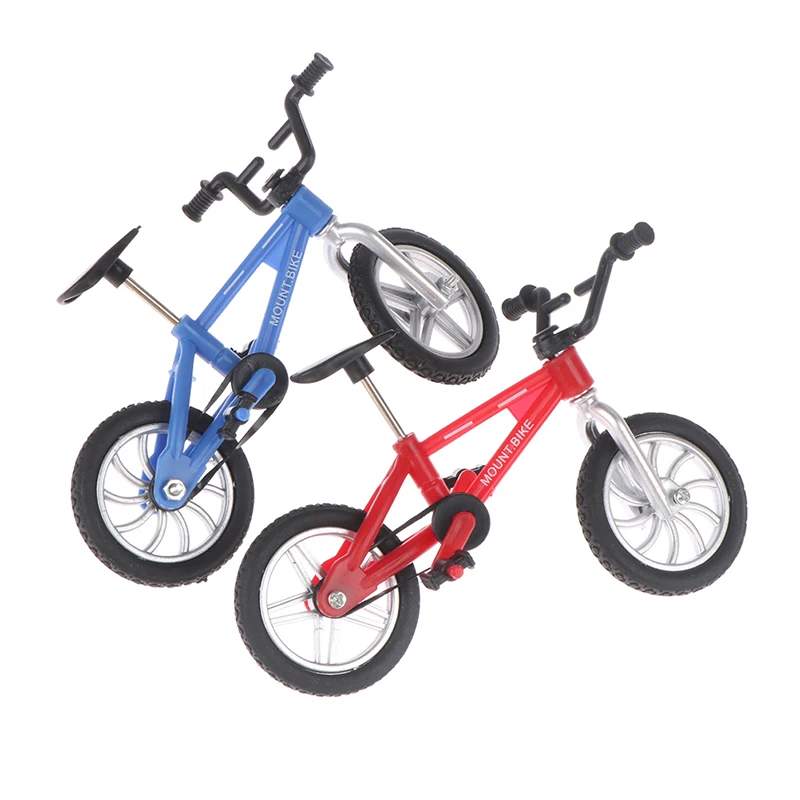 1 Stuk Poppenhuis Miniatuur Retro Vinger Fiets Assemblage Fiets Model Voor Pop Hosue Decor Kinderen Doen Alsof Spelen Speelgoed