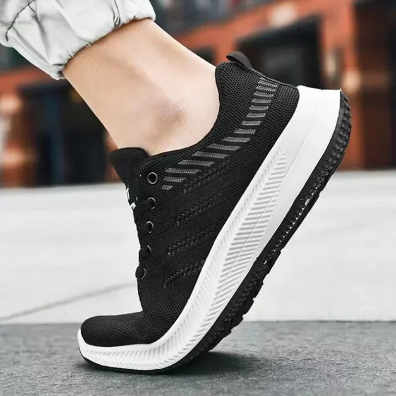 2024 zapatillas de deporte informales sin cordones a la moda, zapatillas transpirables para correr, zapatillas de tenis de entrenamiento para caminar al aire libre para hombres, zapatillas informales