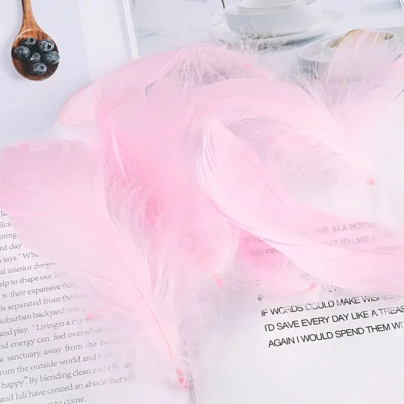 100pcs Goose Feathers for Crafts 8-12cm Swan Plumes Wedding Party Handicraft Accessories Decoration Dream Catcher Feathers