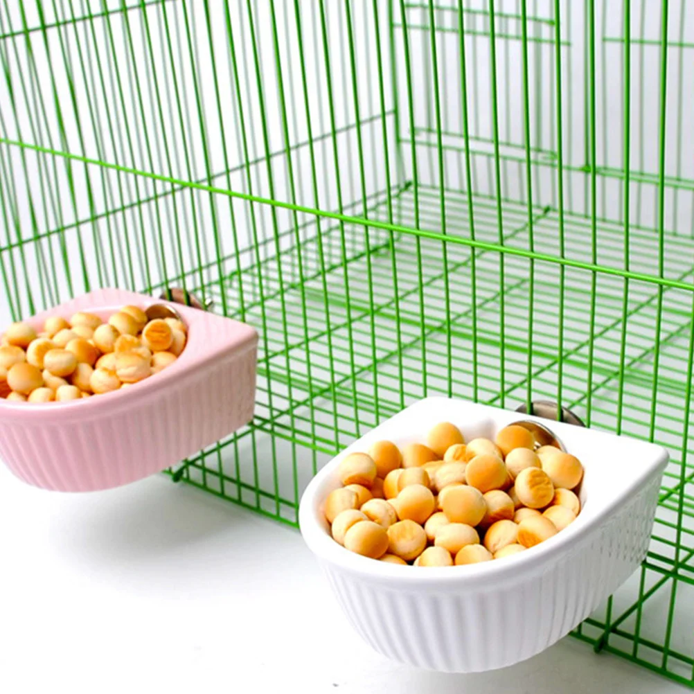 

2 Pcs Guinea Bowl Feeding Container Hanging Food Storage Pet Feeder Squirrel