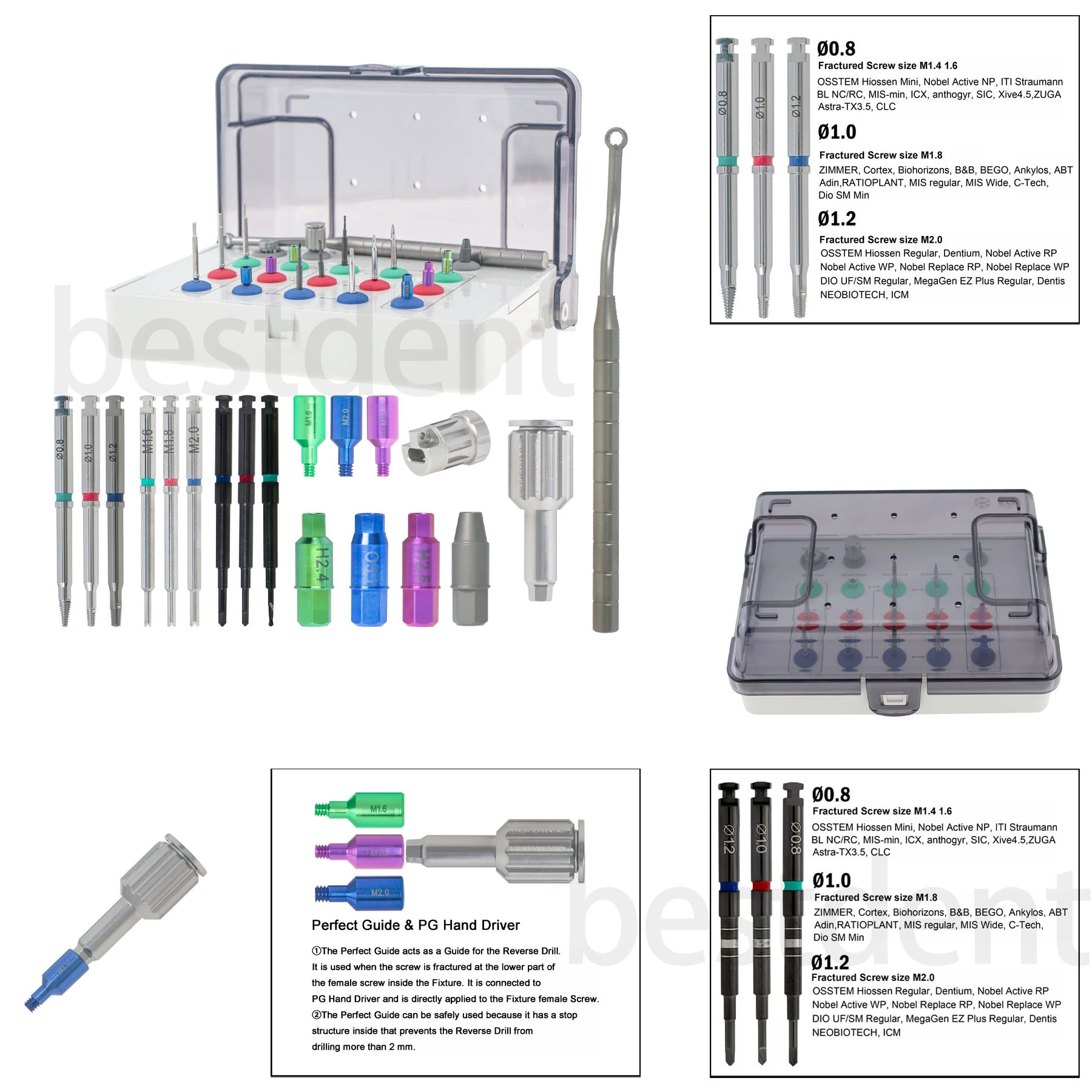 Upgraded Dental Implant Screw Removal Kit Neobiotech SR Screw Remover Reverse Drill Claw