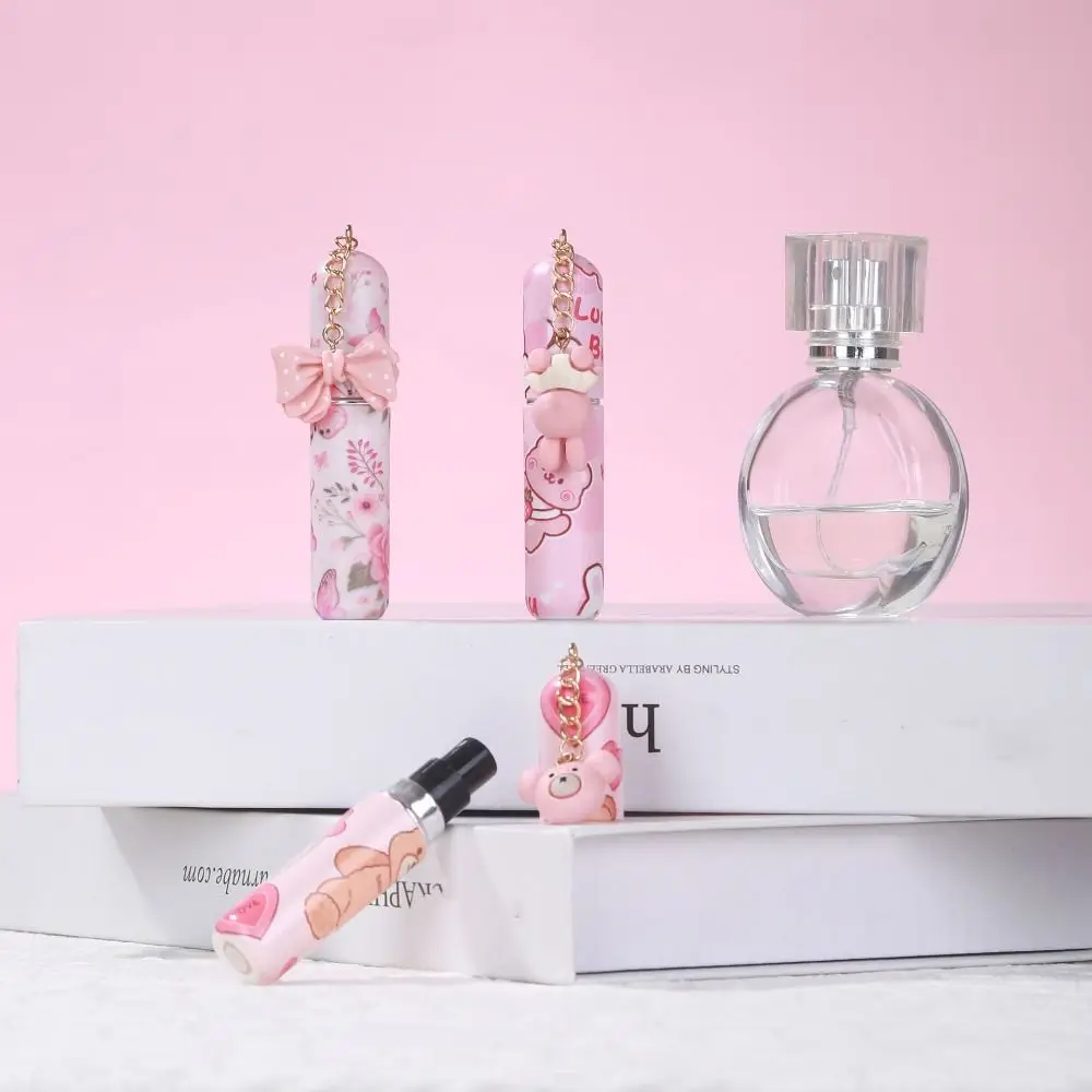 

5ml Mini Perfume Bottle Leak-proof with Pendants Spray Rotating Bottle Refillable Empty Cosmetic Containers