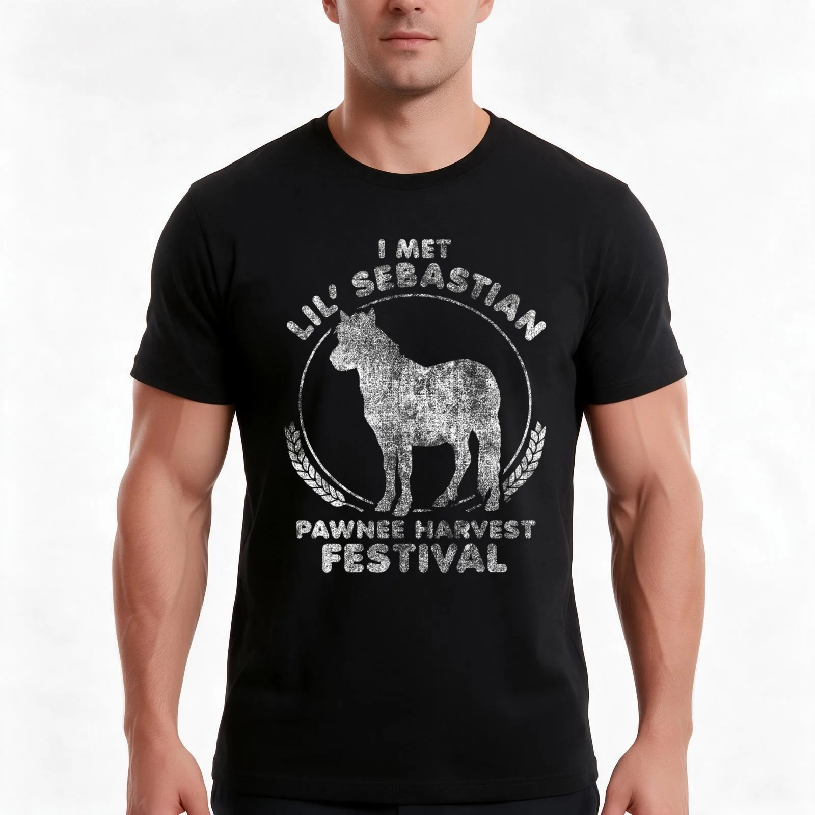 Camiseta de manga larga de la colección Parks & Recreation, con el personaje Lil Sebastian, camiseta de algodón para uso diario en verano, camisetas de estilo urbano de corte amplio, estampado gráfico de estilo vintage.
