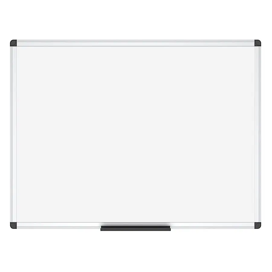 

Магнитная доска для сухого стирания, 48 x 24 дюйма, серебристая алюминиевая рама