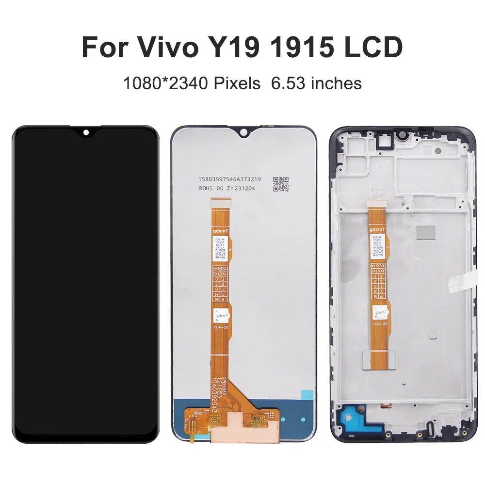 For VIVO Y19 Y5S For vivo U3 1915 V1934A V1941 6.53''LCD Display Touch Screen Digitizer Assembly Replacement