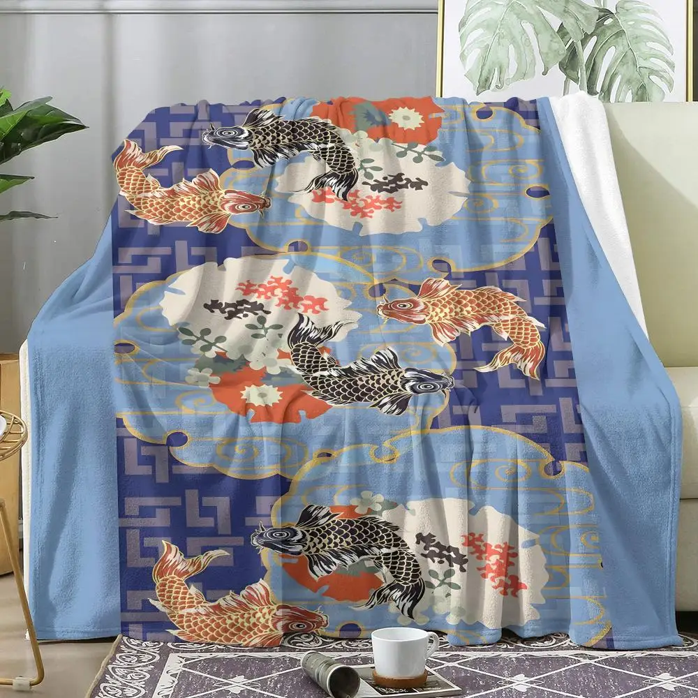 

Luxury Patterns Throw Soft Flannel AC Blanket Lightweight Summer Nap Throw Cozy Blanket for Sofa Bed Travel Home